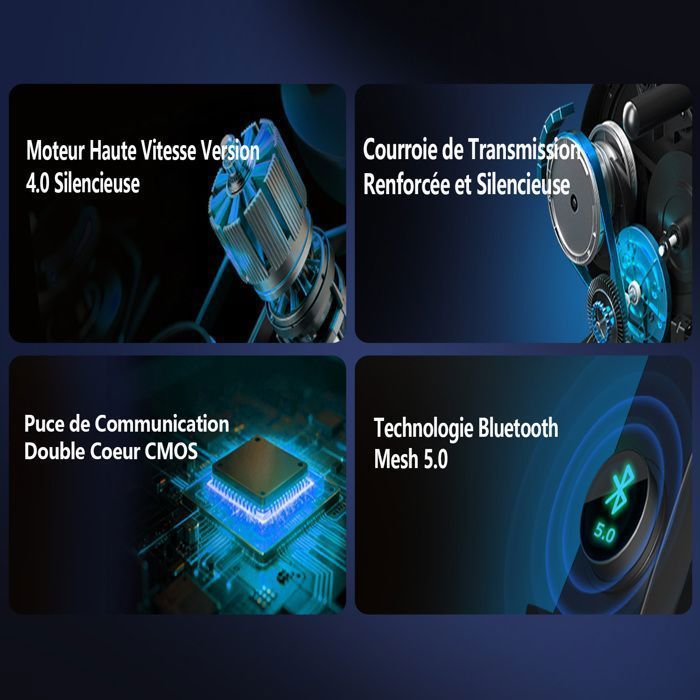 Vogatore da interno - DMASUN - Illuminazione RGB intelligente - Elettromagnetico - 32 livelli di resistenza - MAX 160 kg