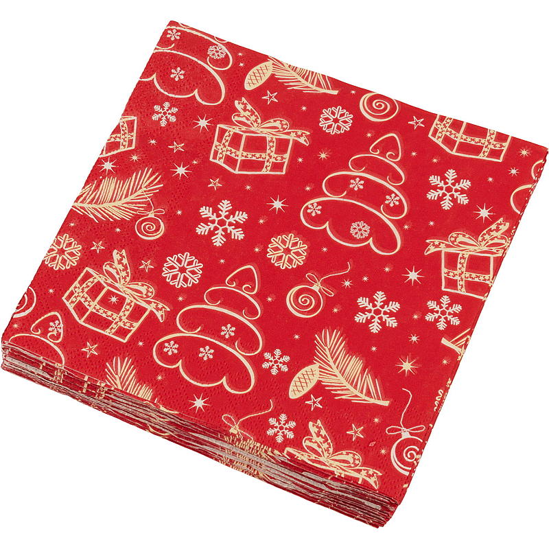 Vie Eco Servetten, 20 stuks, 33x33 cm, kerstmotief