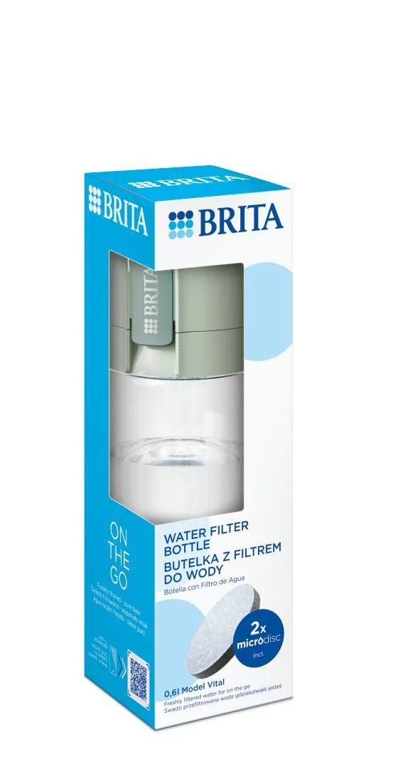 Brita Vita Pastelowa Zieleń - Butelka z filtrem 1 szt.