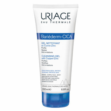 Uriage CICA Irritáció elleni tisztító gél Bariederm 200 ml 200 ml