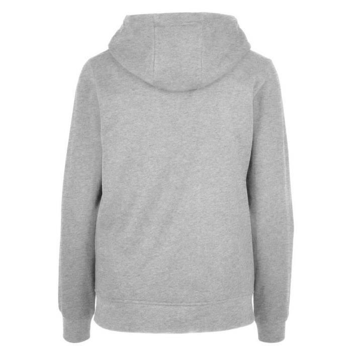 Felpa con cappuccio e zip da donna - COSTRUISCI IL TUO MARCHIO - Grigio melange - Maniche lunghe - Collo con cappuccio