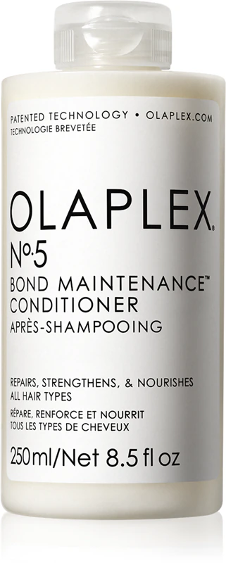 condicionador Olaplex N°5 Bond Maintenance fortalece, hidrata e dá brilho.