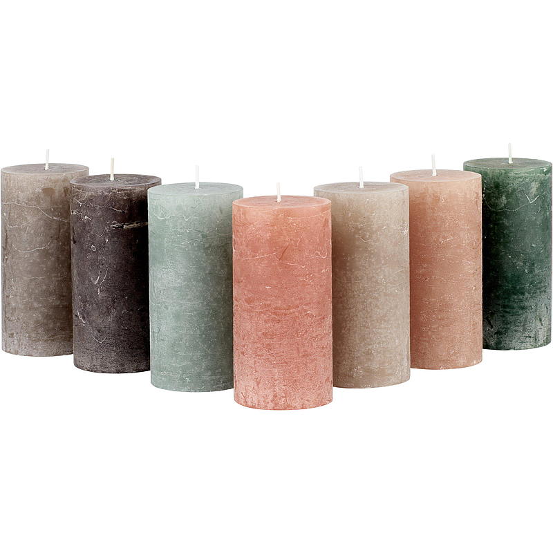 Vie Home -kuutiokynttilä 12 cm ø 6 cm rustiikkityylinen