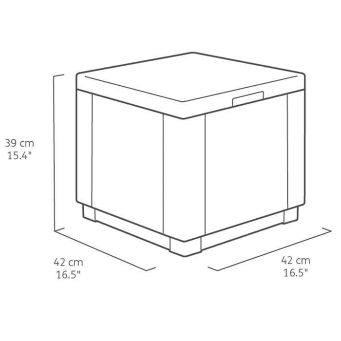 Keter Cube Graphite opbergpoef 213816 422801
