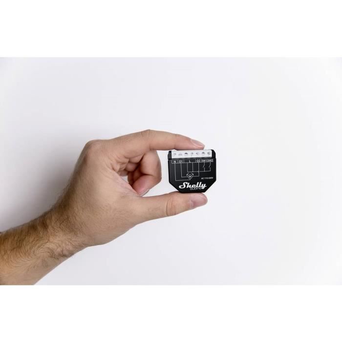 Roller shutter actuator - SHELLY - Wave Z-Wave+ - Wired electric - Black - Remote control