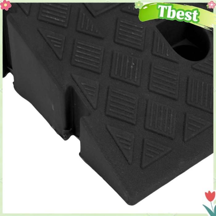 Tbest 2 rampe per marciapiede, altezza 13 cm, portata 4409 libbre, elevata capacità di carico, rampa per auto in PE resistente, carico moto, colore nero