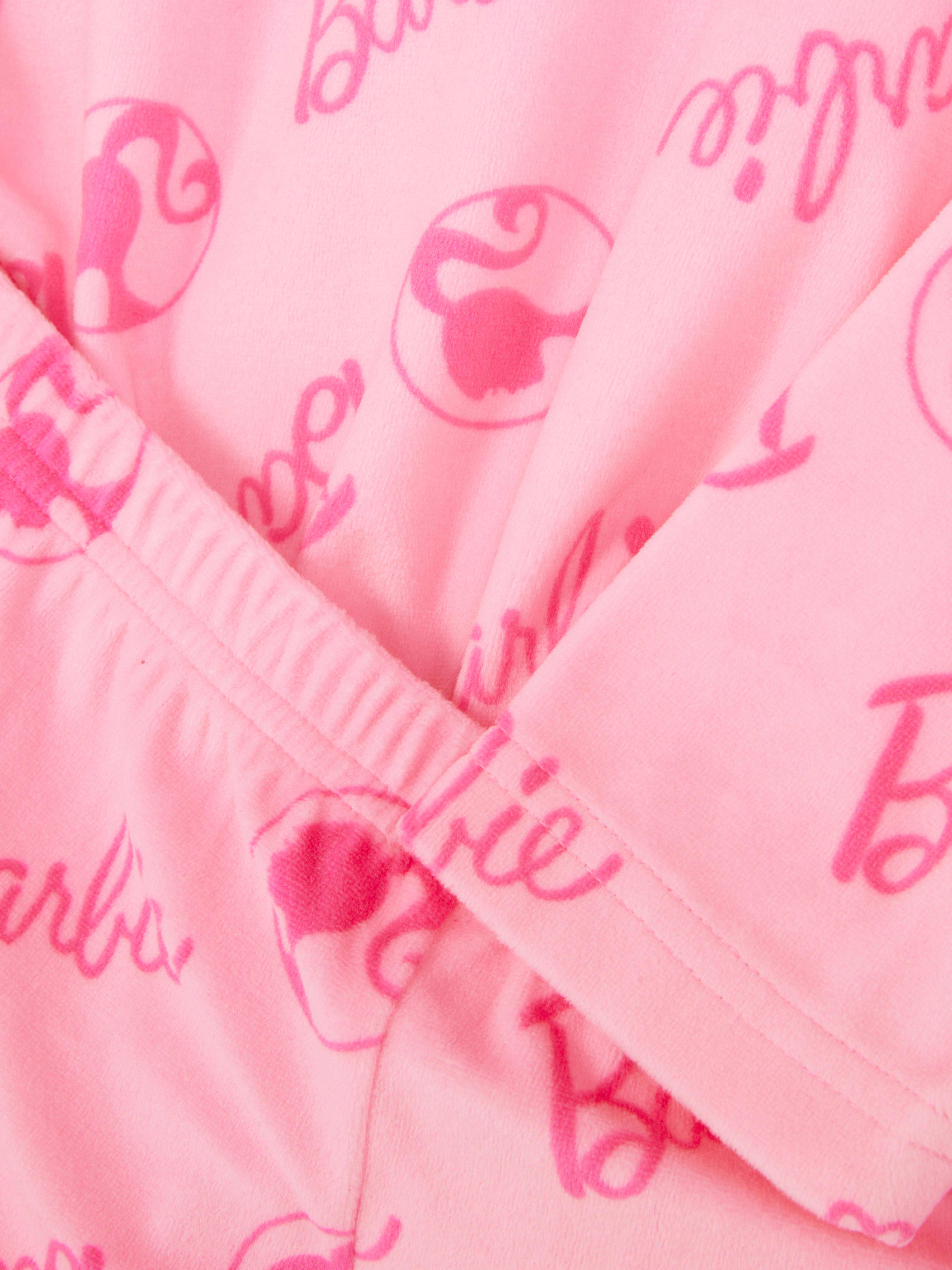 Barbie-Pyjama aus weichem Minky-Stoff. Ein zweiteiliger Barbie-Pyjama aus weichem Minky-Stoff.