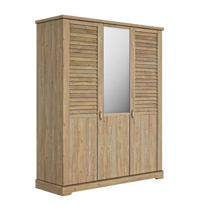 Armario - Gami - Wanda - 3 puertas - espejo - castaño marrón