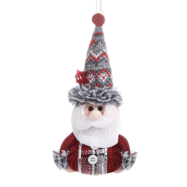 Mikołaj wiszący 19cm zawieszka krasnal świąteczny, gnom