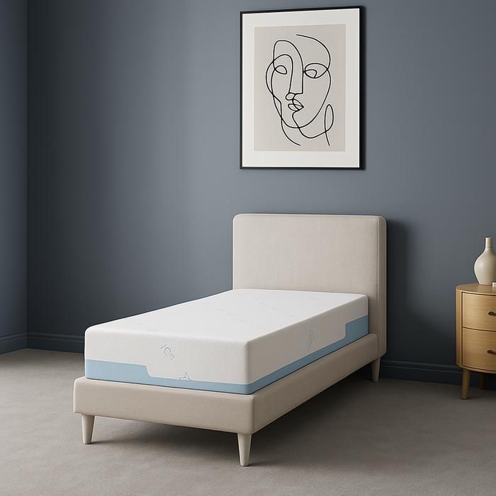 Materasso universale - SAMPUR - Universal Ice 90x200 cm - Memory Foam - Rivestimento sfoderabile e termoregolante - 18 cm