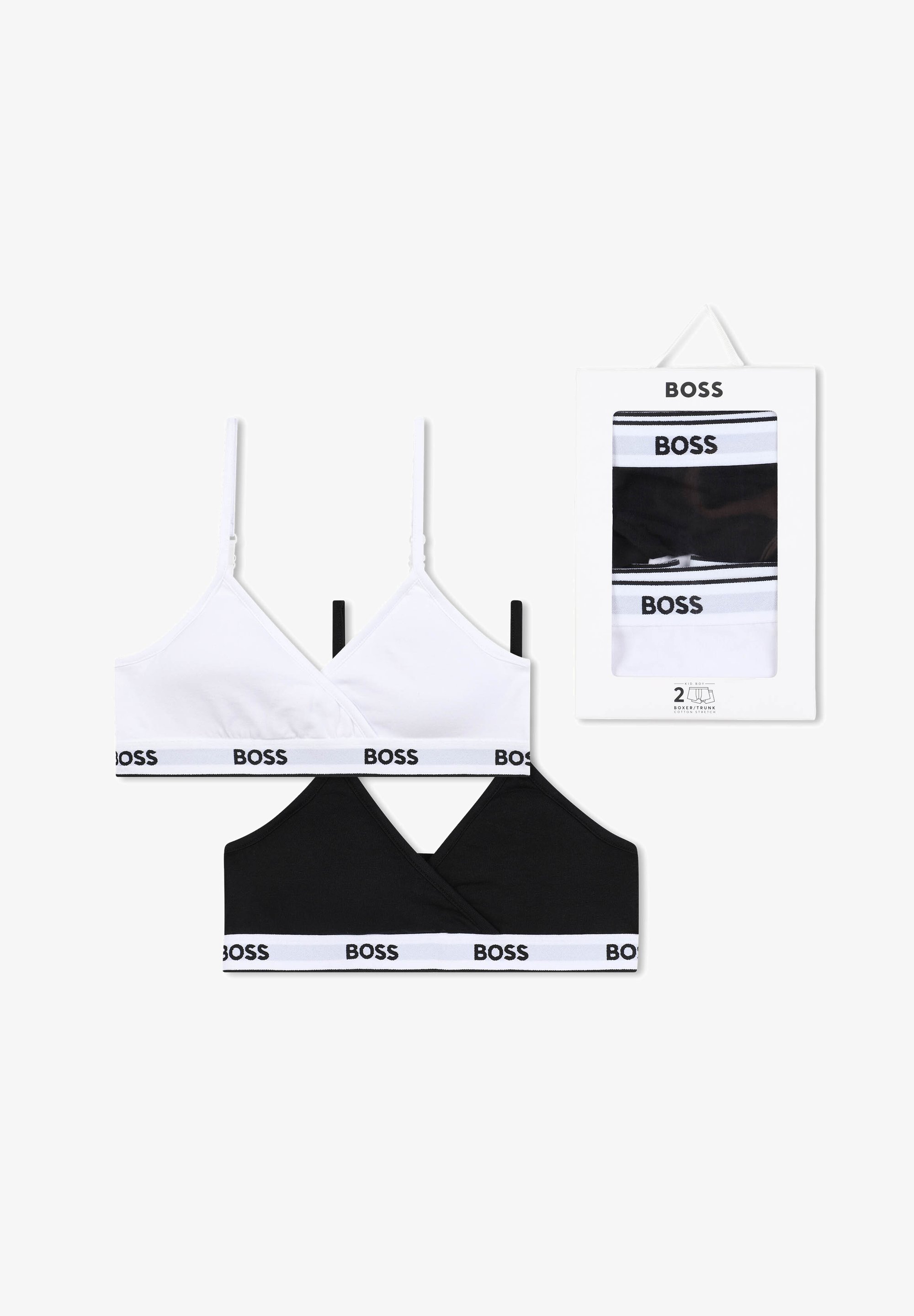 BOSS Kidswear 2 PACK - Bodijer - črna, bela