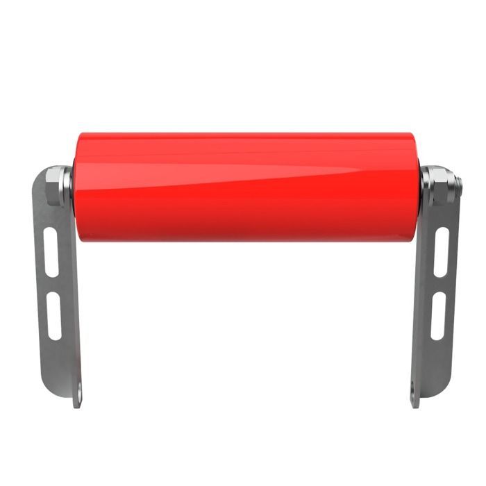 Remorque rouleau latéral en polyuréthane avec support C aide à la mise à l'eau des remorques de bateaux galvanisé 250 mm rouge