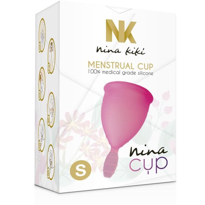 Copa menstrual Nina Kiki, talla S, rosa.