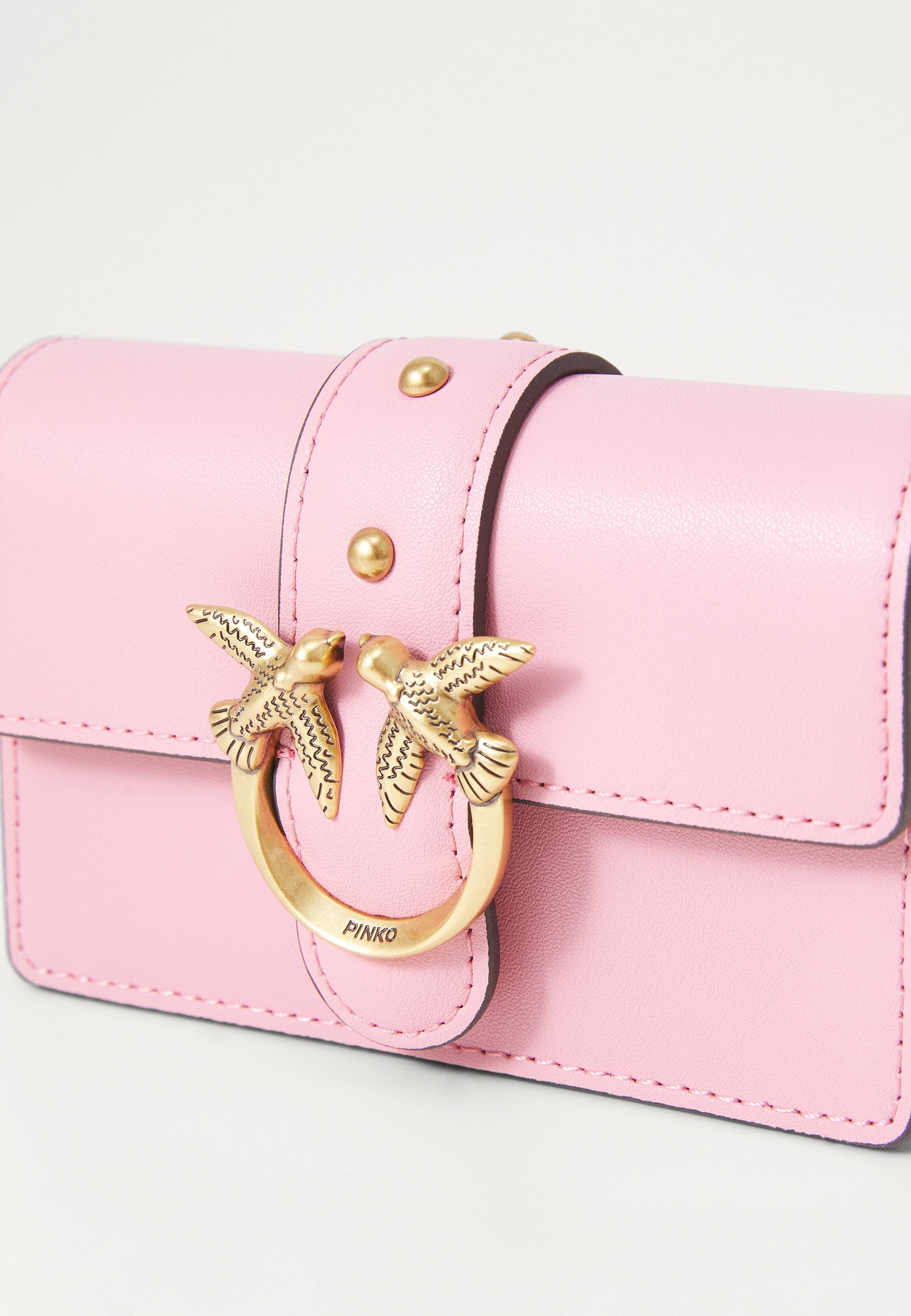 Pinko LOVE ONE MICRO - Borsa a tracolla - rosa rossore/oro antico