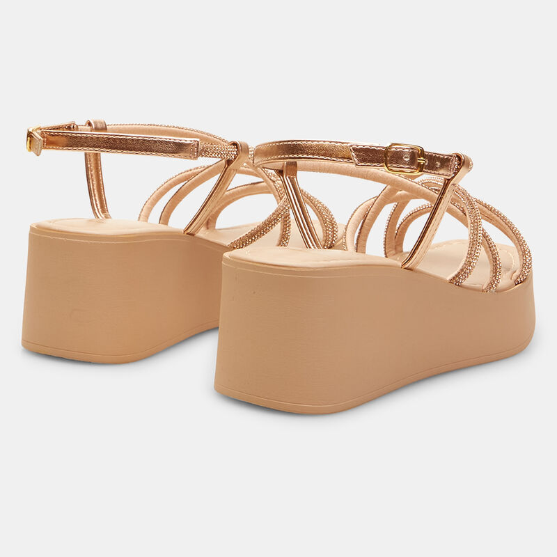 BATA dames sandaal met sleehak van 6 cm