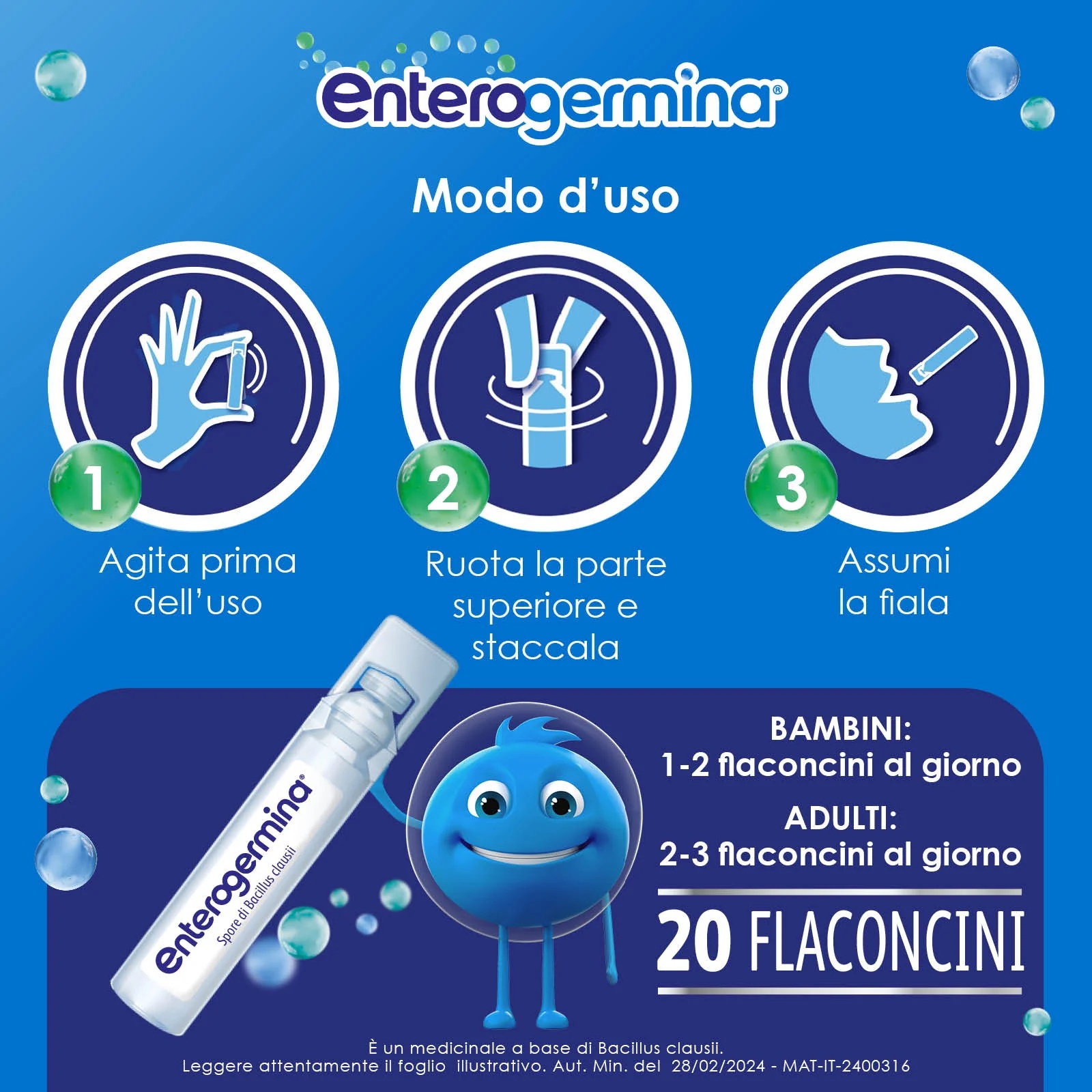 ENTEROGERMINA Enterogermina 2 miljard 20 flessen melkzuurfermenten