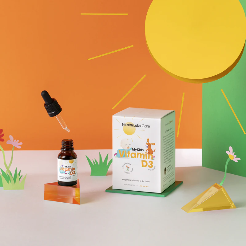 Výživové doplnky Health Labs Care MyKids s vitamínom D3 v kvapkách na posilnenie imunity
