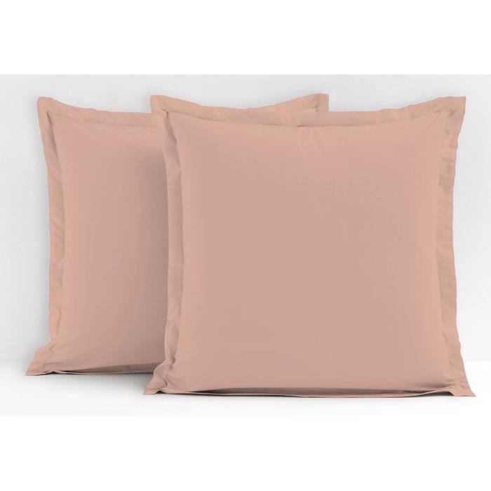 Juego de 2 fundas de almohada - LOVELY HOME - LH71620 - 63 x 63 cm - Rosa