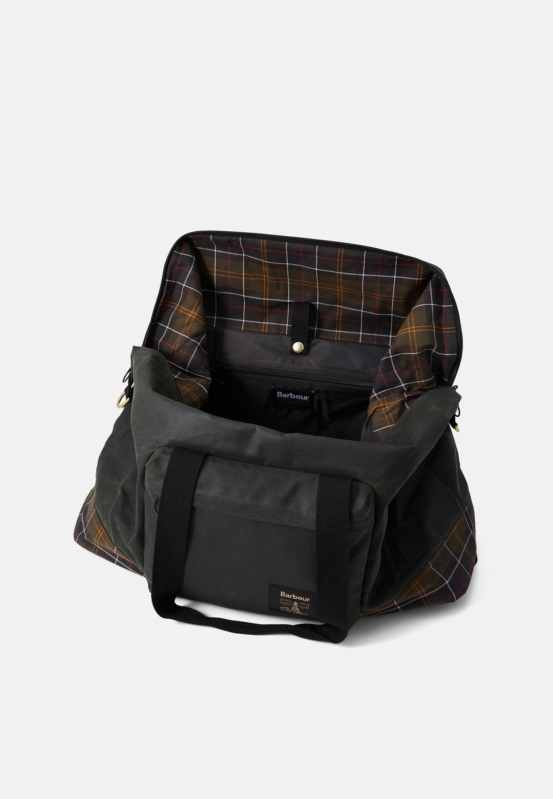 Borsa da weekend Barbour FIELD HOLDALL UNISEX - colore salvia/classico