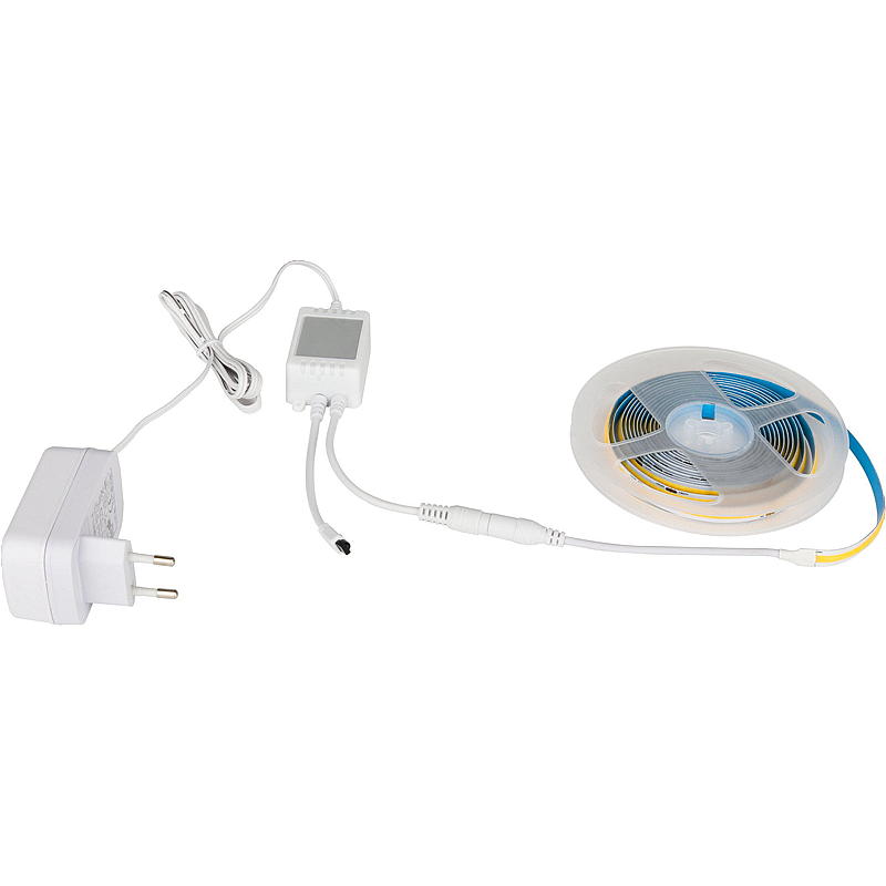 Energiezuinige LED-strip van 3 meter, dimbaar, warm wit COB-kleur