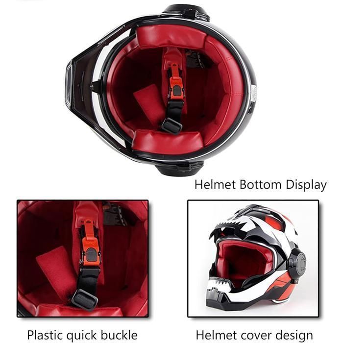 Casco integral abierto de motocross con visera abatible, ligero, para hombre y mujer. Casco integral para adultos, hombres y mujeres.