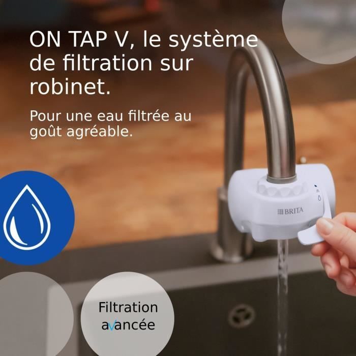 BRITA ON TAP Water Filtration System - Up to 4 months of filtered water - 3 operating modes - 5 adapters included