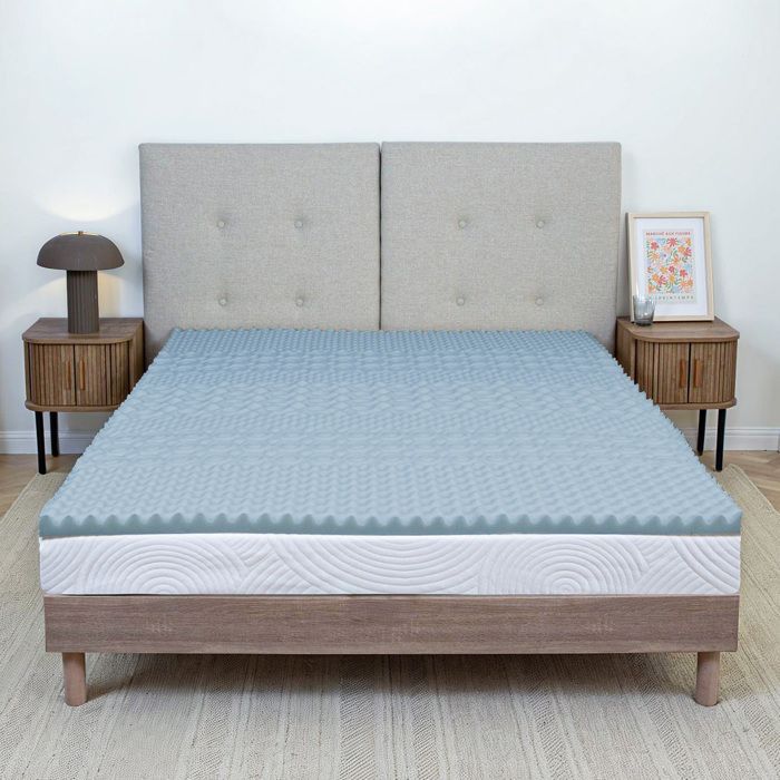 Surmatelas Mousse Gel Refresh 160x200 cm Mémoire de forme avec gel thermorégulateur 7 Zones de confort