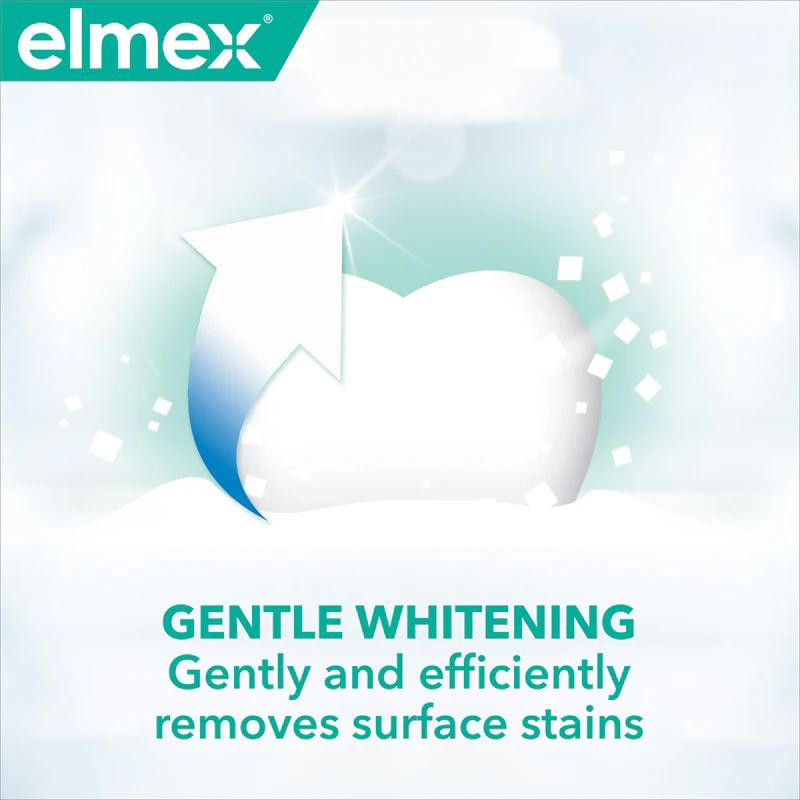 Creme dental Elmex Sensitive Protection Gentle White para dentes naturalmente brancos