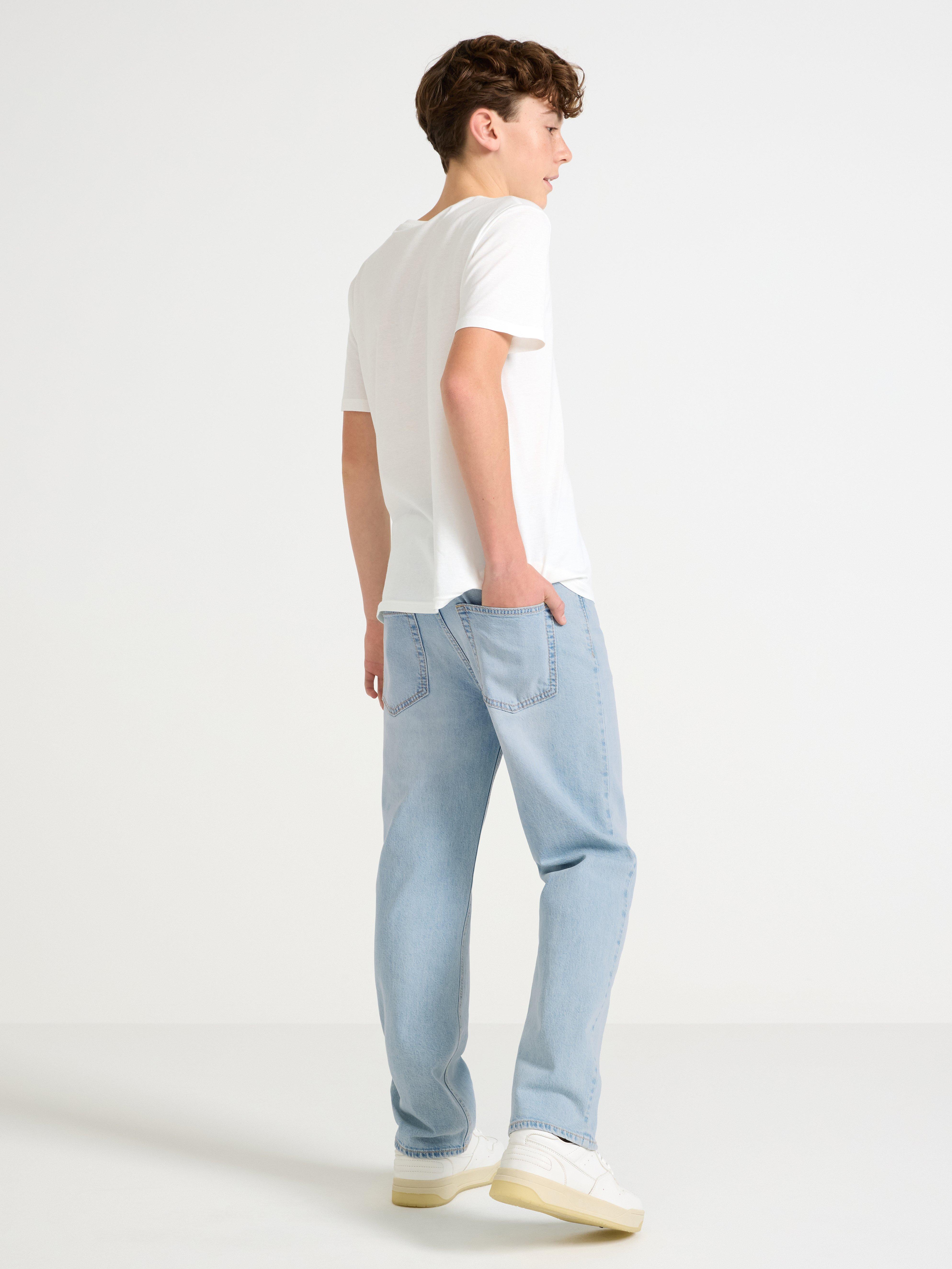 VILGOT Jeans rectos anchos regulares de mezclilla clara