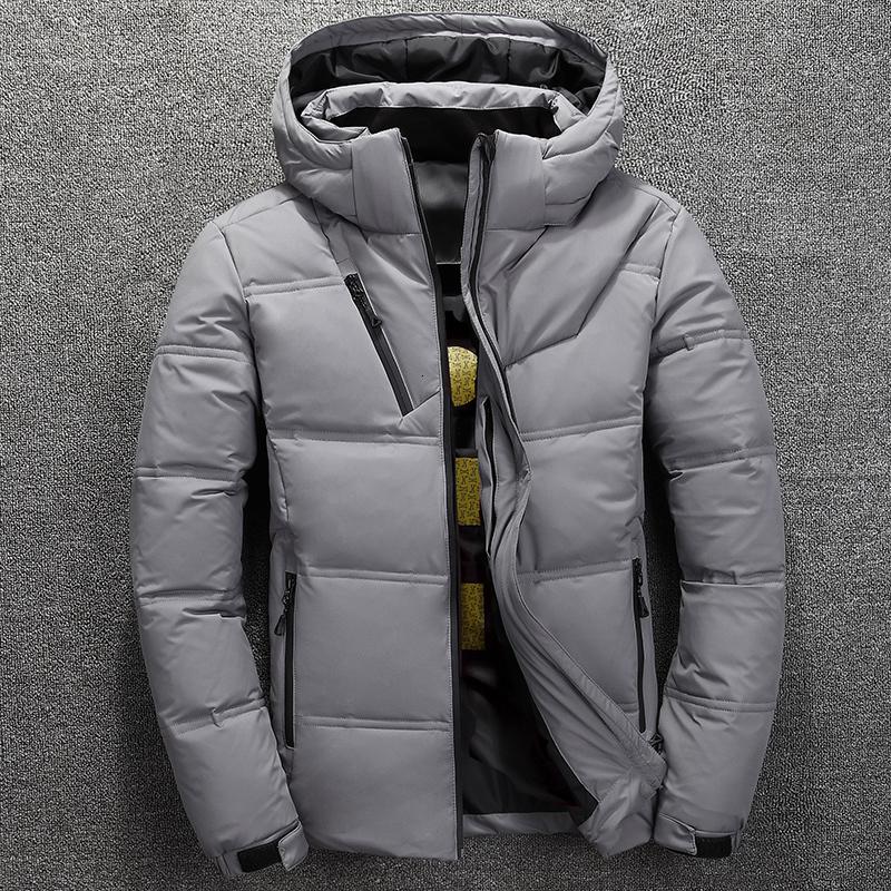 Winterjas van wit eendendons voor heren, geschikt voor het achterseizoen, winterkleding voor mannen, korte, dikke donsjassen, warme, losse jas voor jongeren, bovenkleding