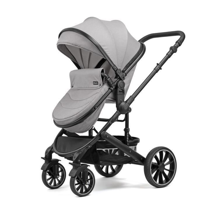 Pixini Kalani 3-in-1 Stroller - Up to 22 kg - Stroller, Carrycot, Car Seat, Bag and Numerous Accessories - Black/Grey