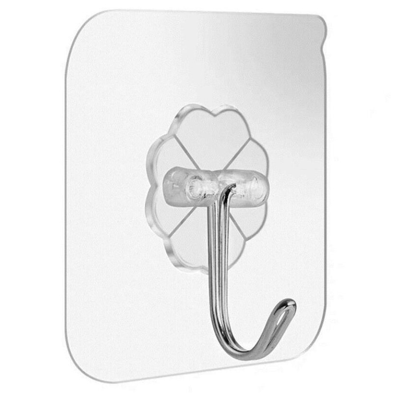 Lot de 20 crochets muraux à ventouse transparents et résistants, pour cuisine et salle de bain, avec adhésif multi-usages et sans traces. Organisateur de porte.