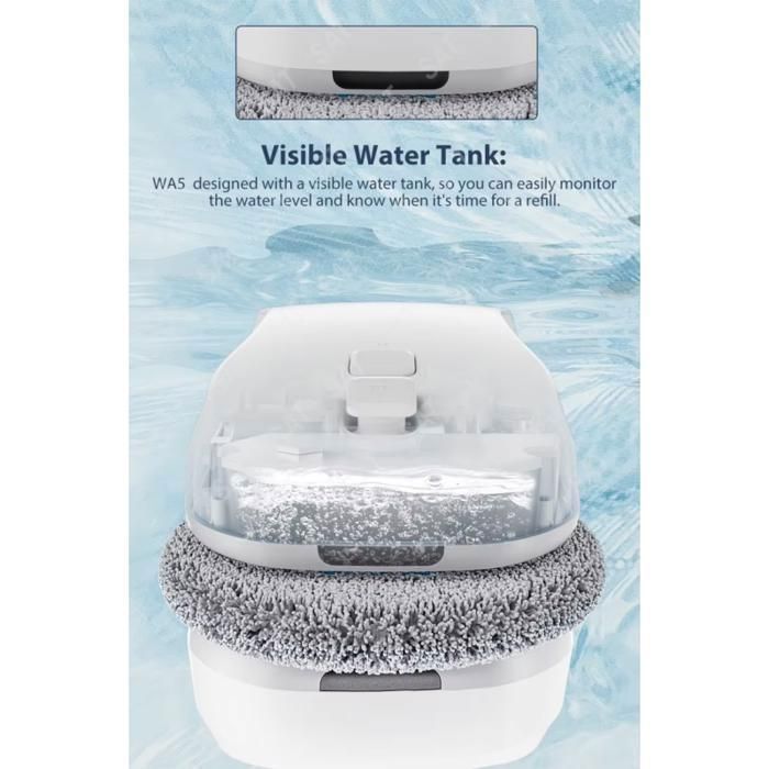 Electric Window Cleaning Robot - Dual Water Spray, 60ml Water Tank - 3 Automatic Modes, Remote Control