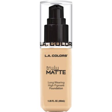 LA COLORS ilgai išliekantis skystas makiažo pagrindas „Truly Matte“ 40 ml