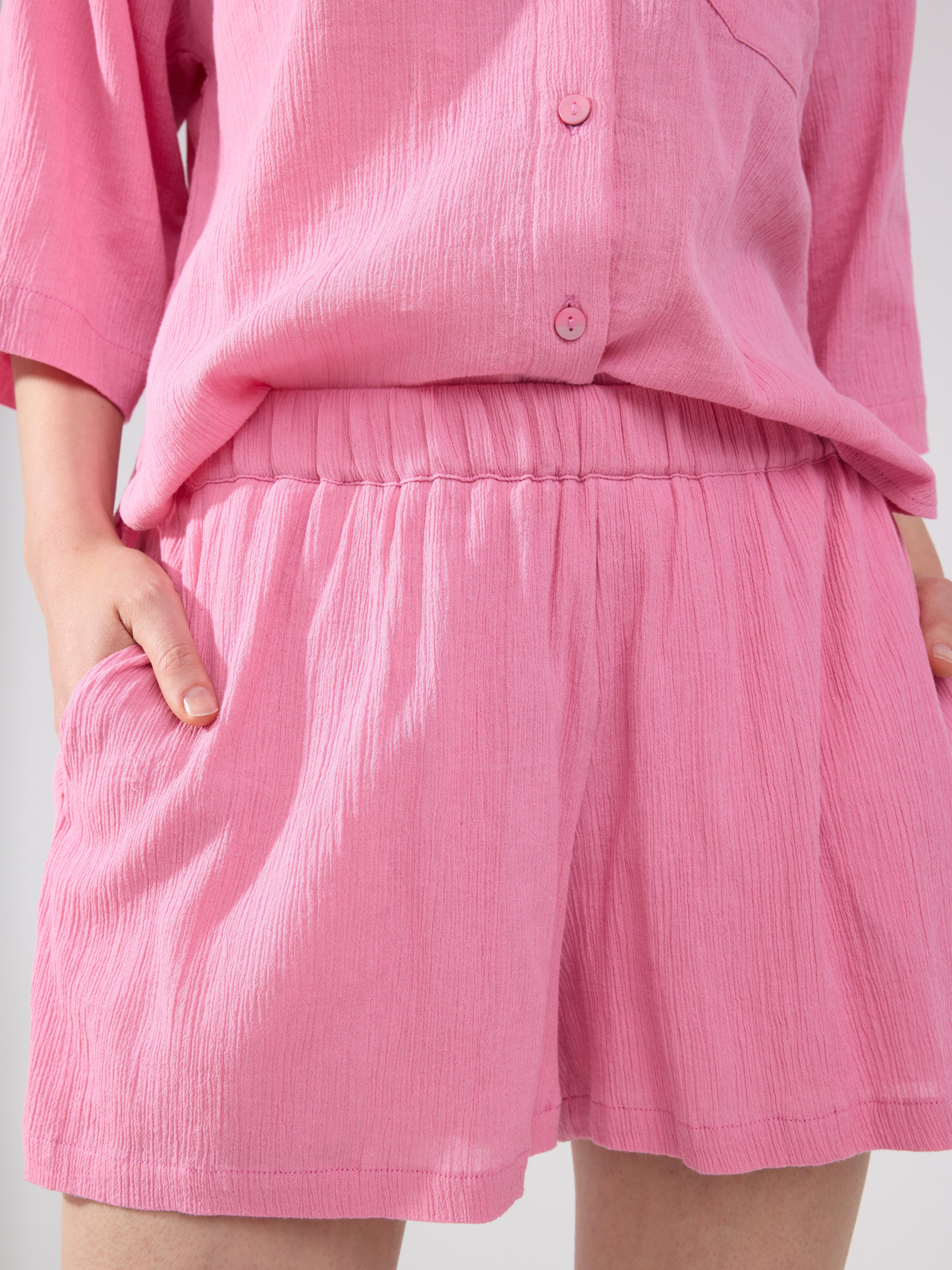 Zmačkané kraťasy Dusty Pink