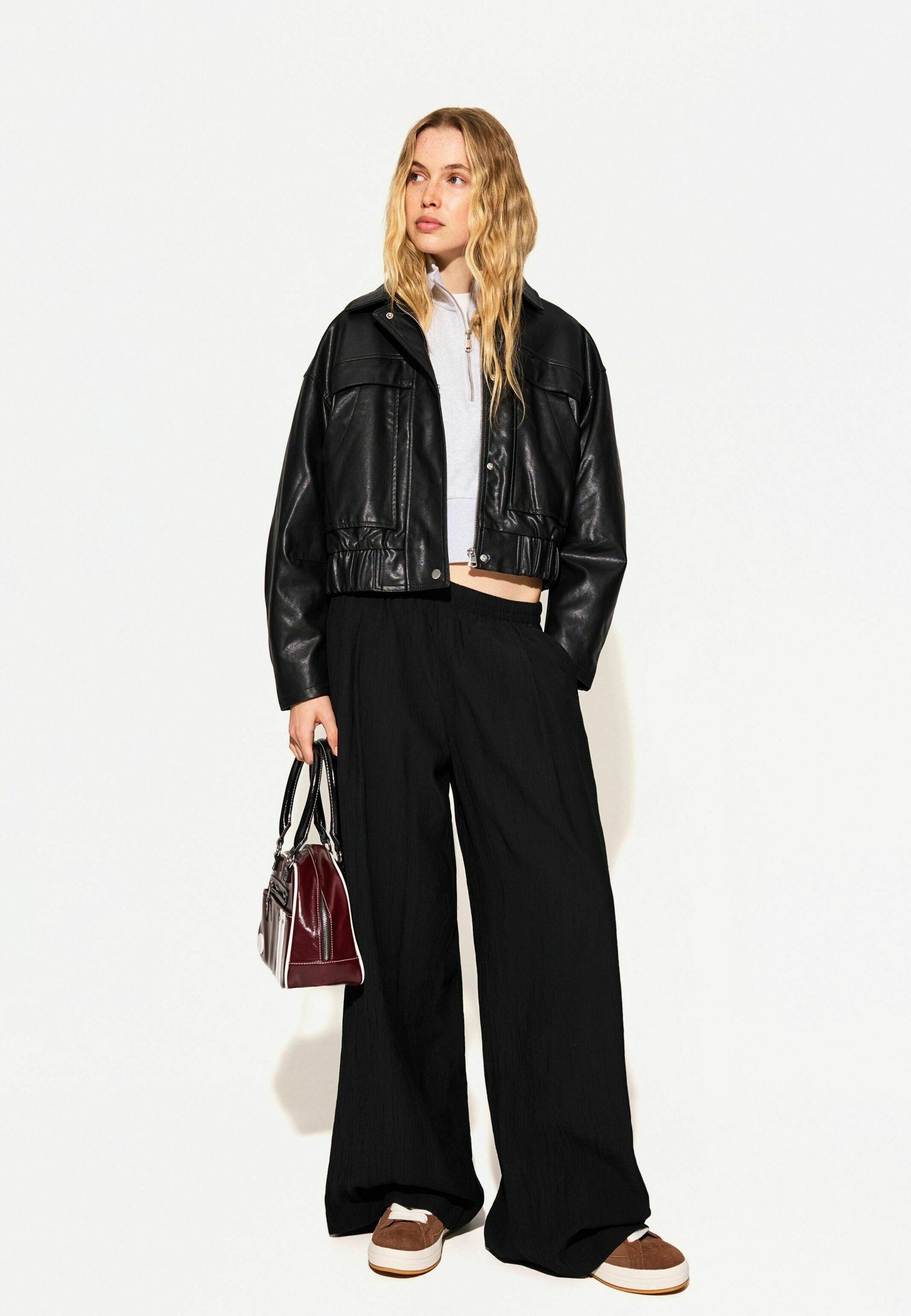 WIDE-DRAWSTRING - Kalhoty - black