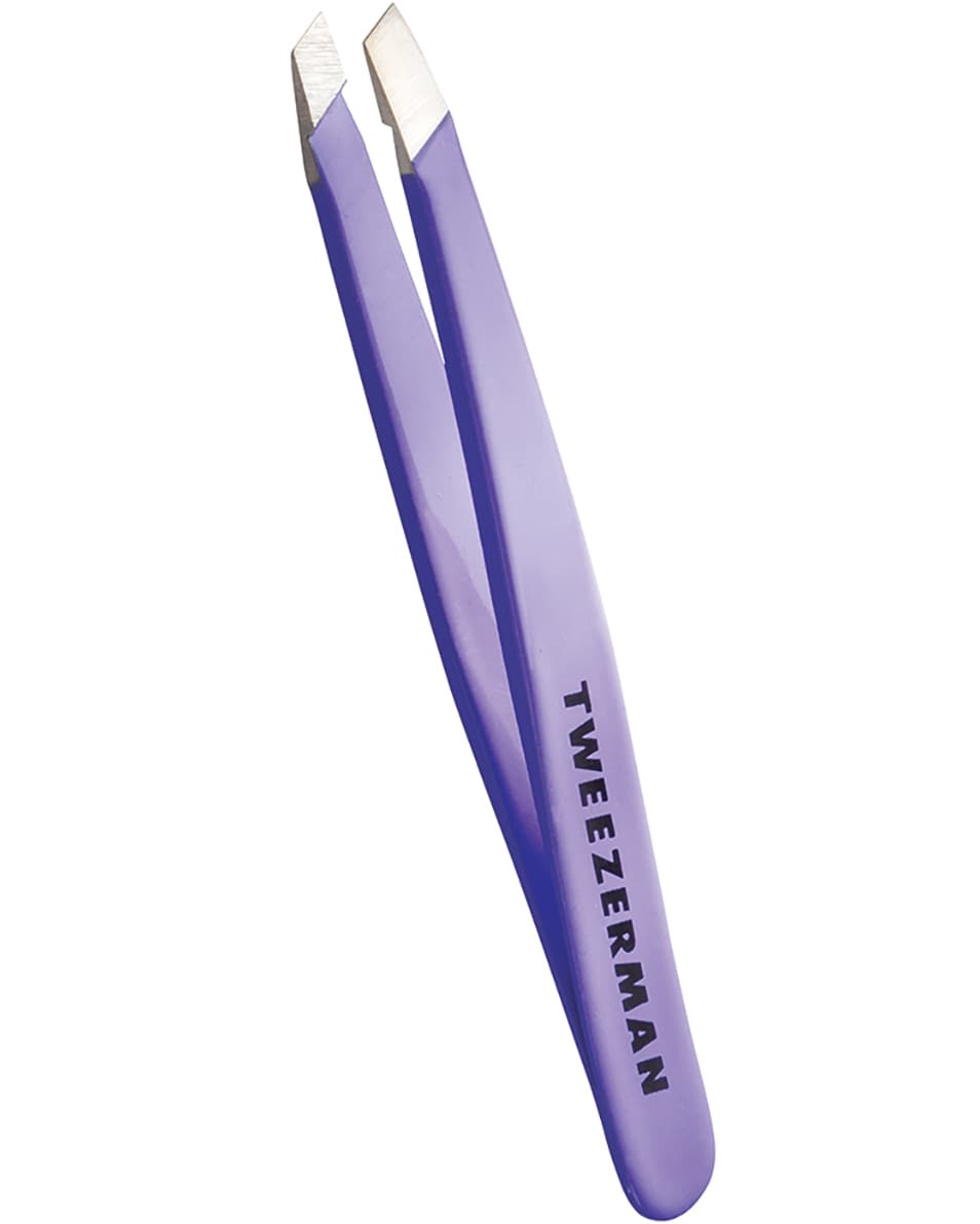 Pince à épiler mini biseautée Tweezerman, couleur lilas fleuri