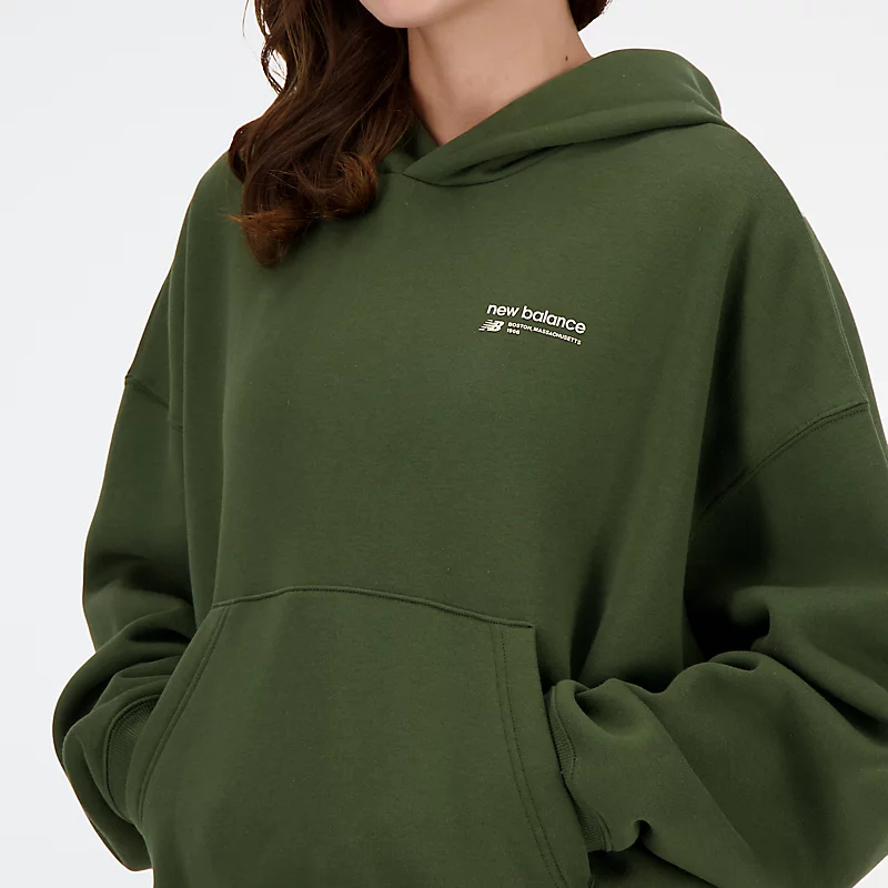 Damen-Fleece-Hoodie mit gebürsteter Rückseite (Linear Heritage) - KOMBU