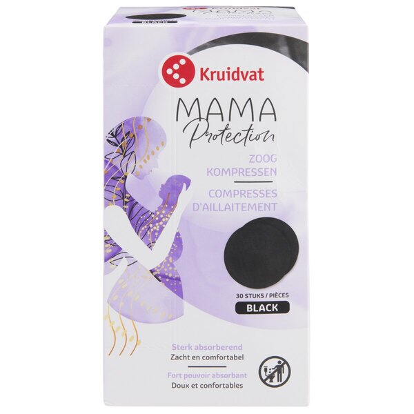 Επιθέματα θηλασμού Kruidvat Mama Protection Black, 30 τεμάχια