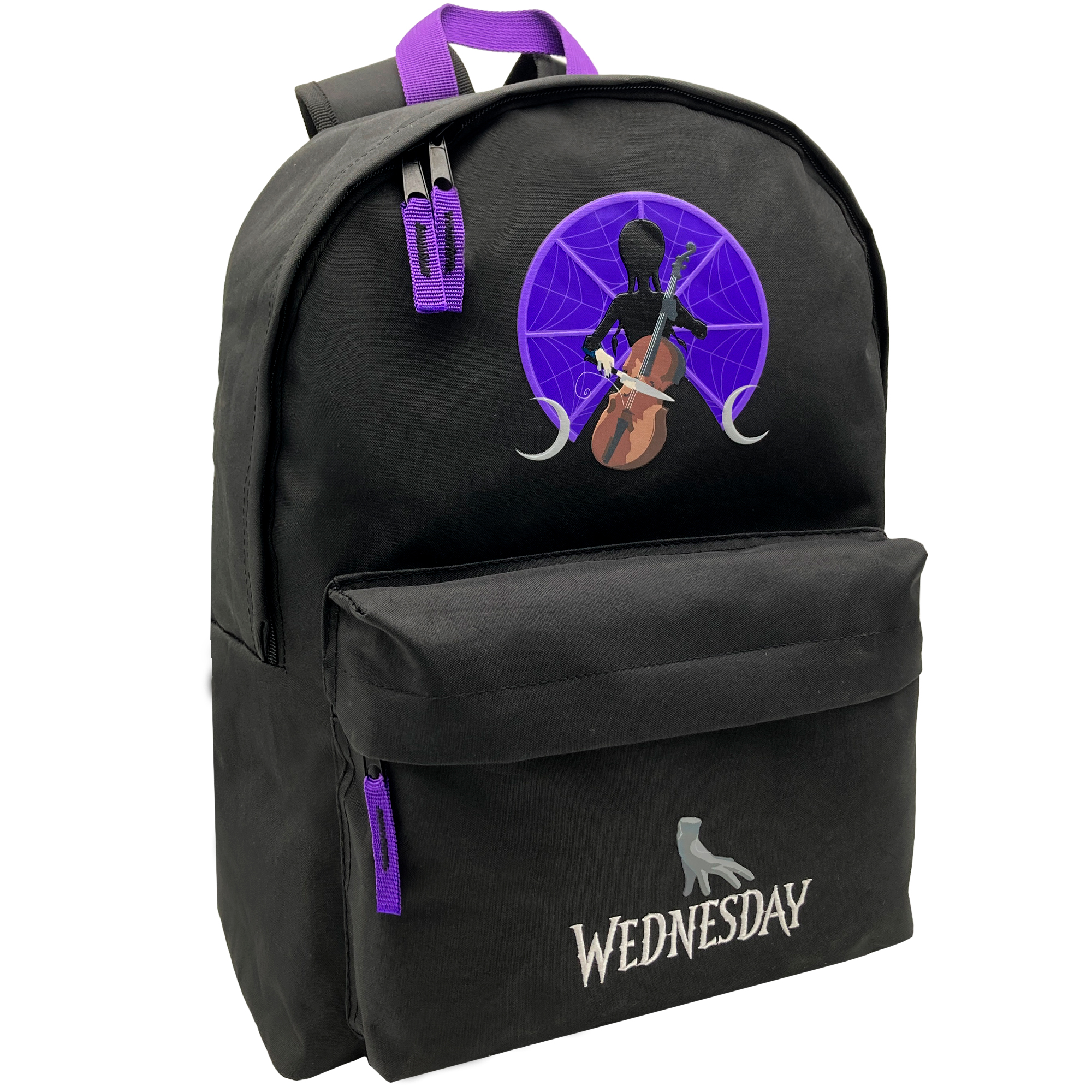 Mochila Escolar Wednesday Addams Americana Con Violín