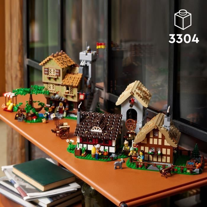LEGO® Icons 10332 Exclu Cdiscount La place de la ville médiévale - Décoration d'intérieur pour adultes