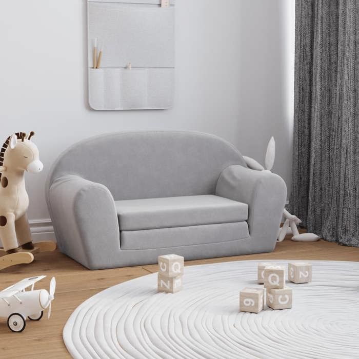 Sofá-cama infantil de 2 lugares vidaXL, mini sofá com capa removível, sofá para crianças pequenas, móveis para quarto infantil, 356999