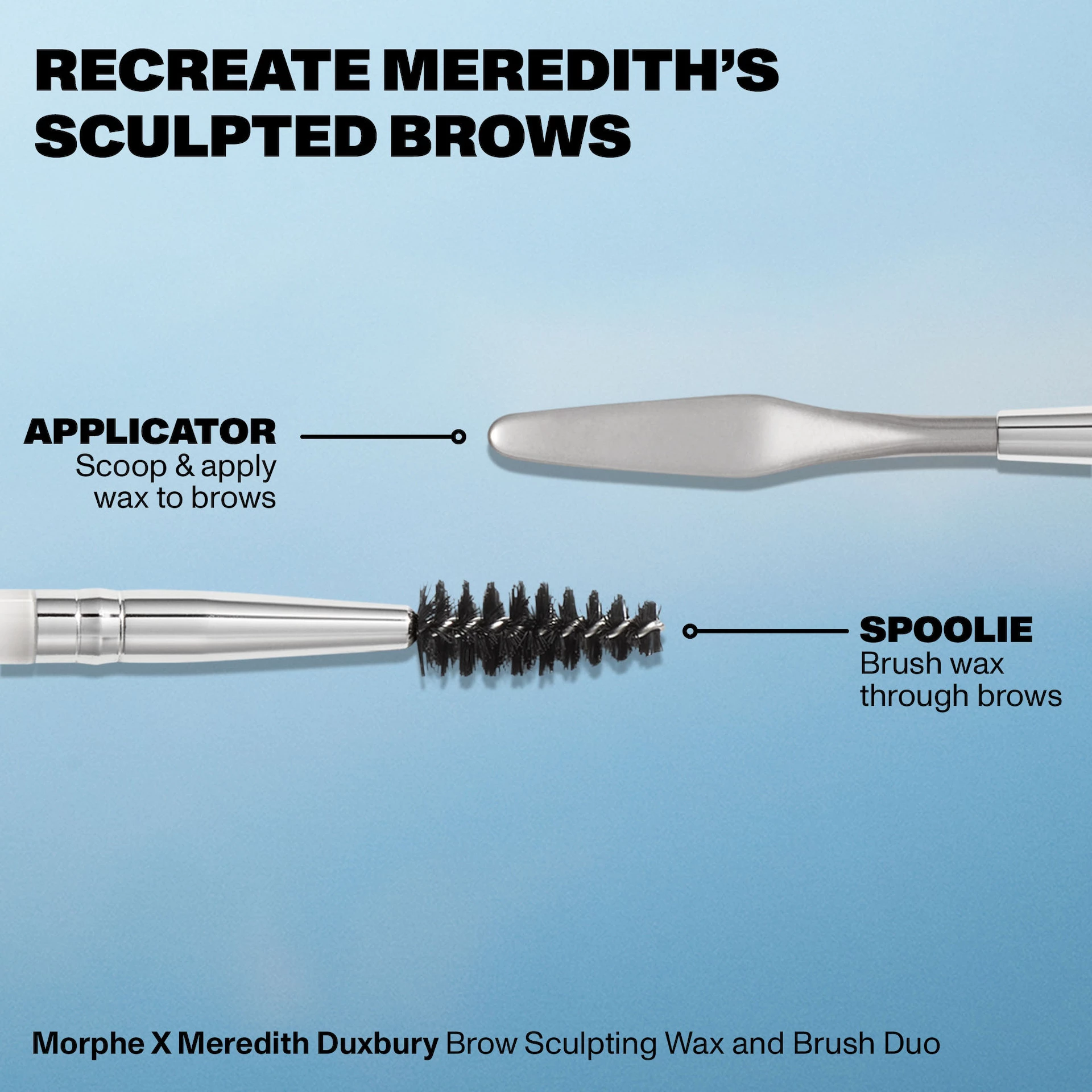 Duo de pensule și perii pentru sprâncene X Meredith Duxbury - Morphe