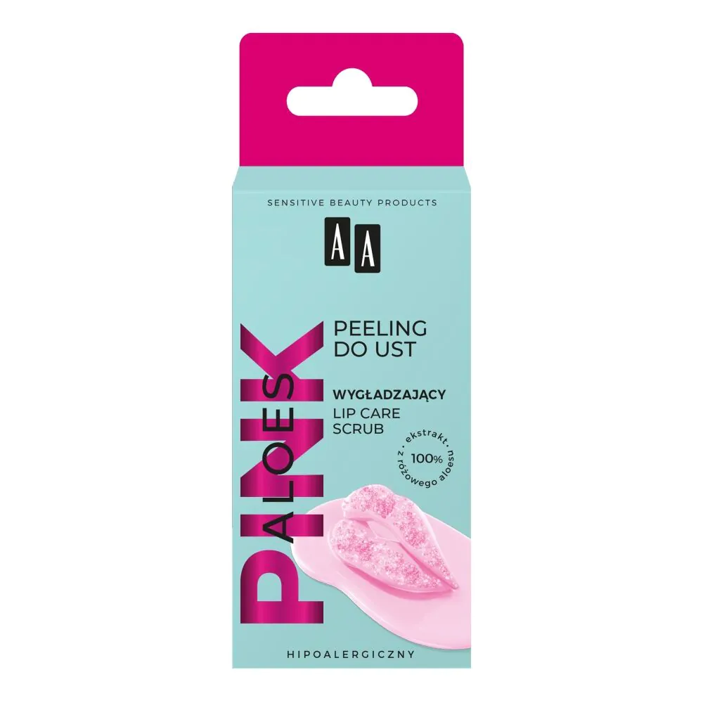 AA Aloes Pink Wygładzający Peeling do ust