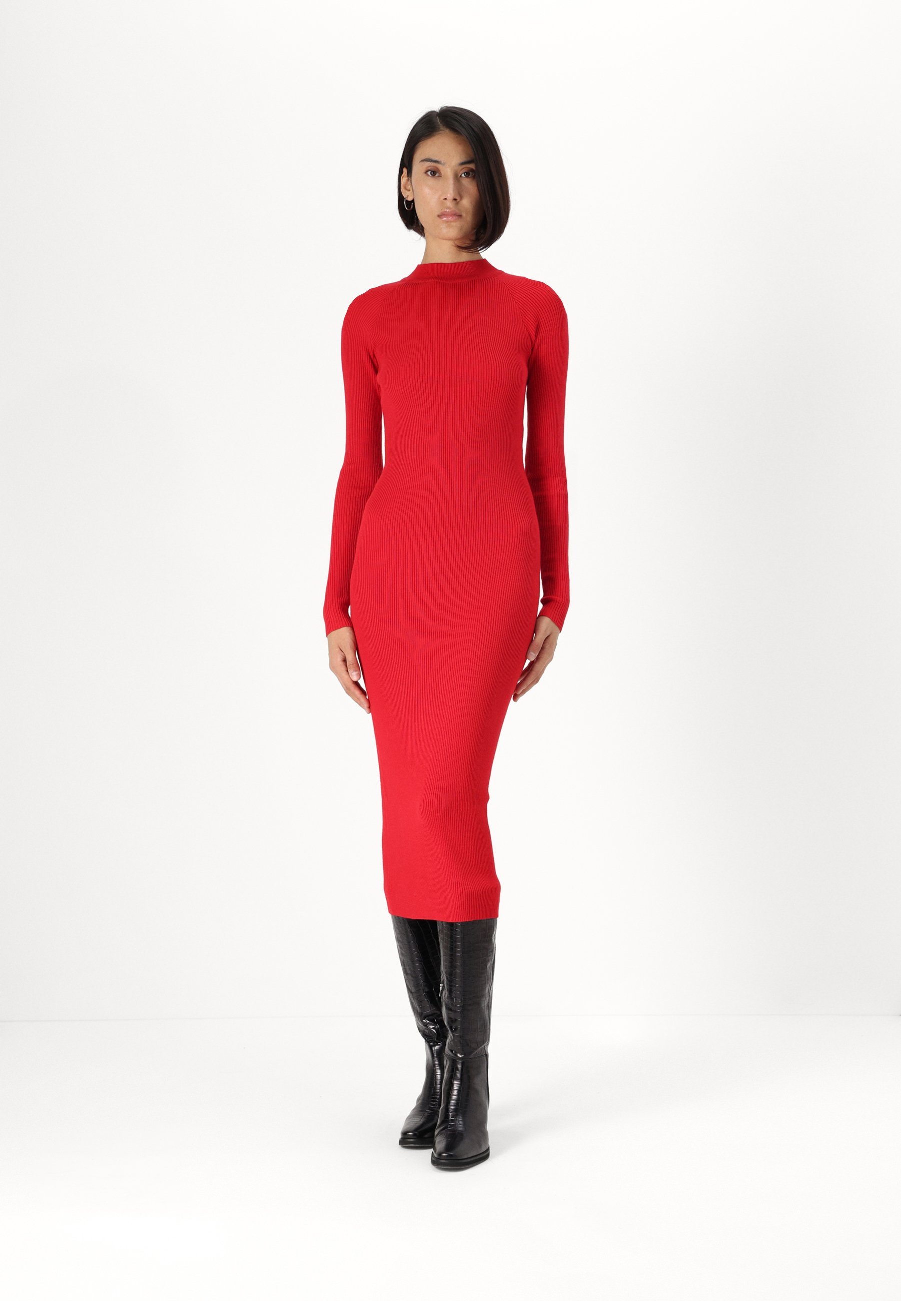 Vero Moda Tall VMWILLOW DRESS - Sukienka sweterkowa - salsa