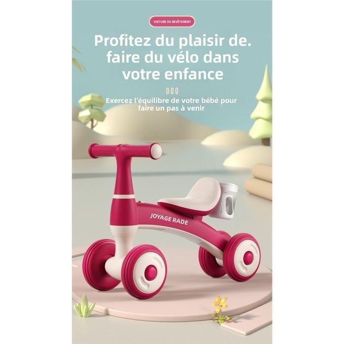 Bicicleta de equilibrio infantil - Estructura resistente - Luces y música de colores - Apta para niños de 1 a 4 años