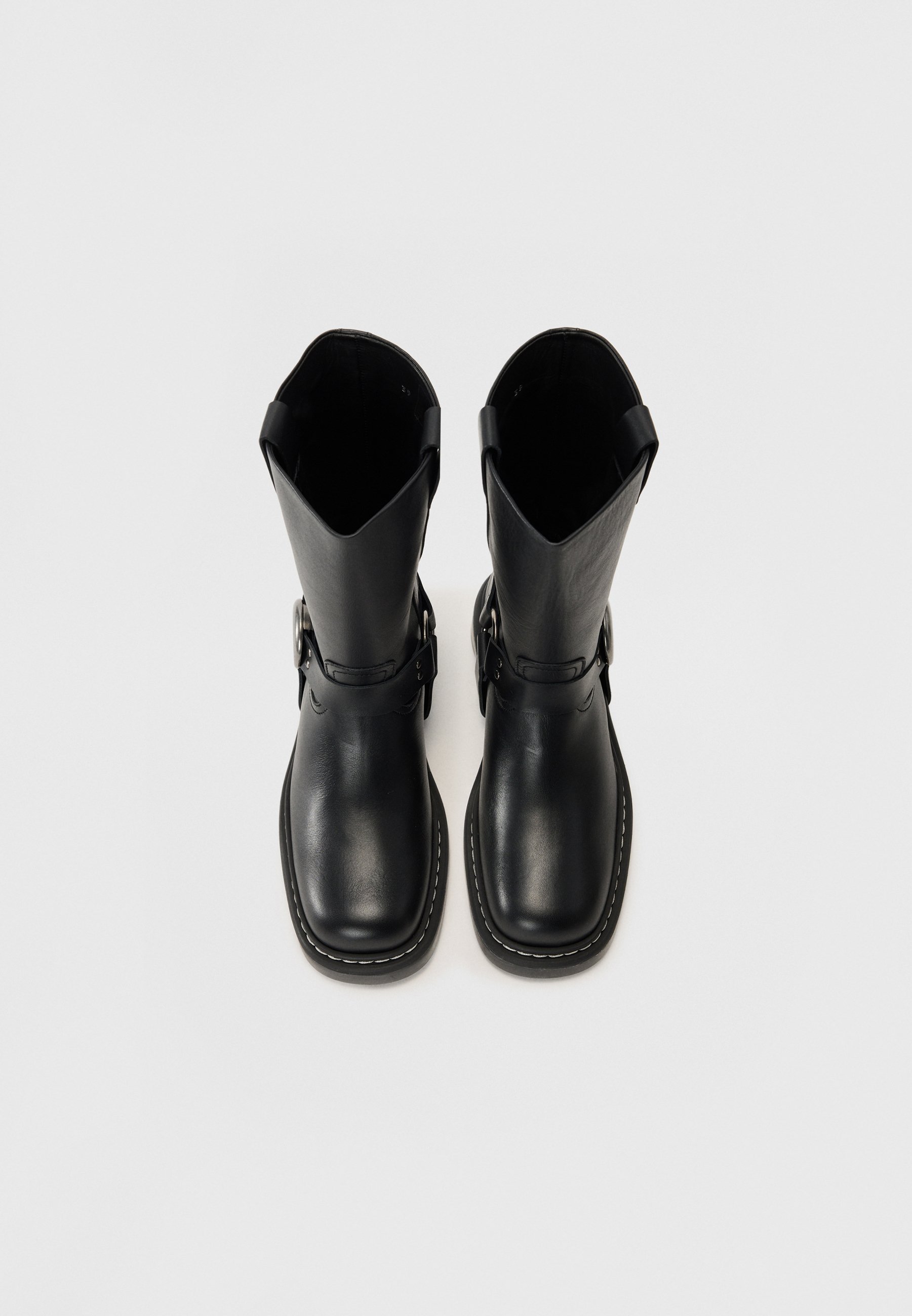 MARINE SERRE SMOOTH MOTO - Cowboy/biker enkellaars - zwart