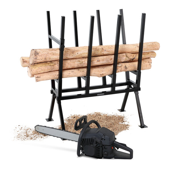 Sawhorse with locking bracket, height adjustable