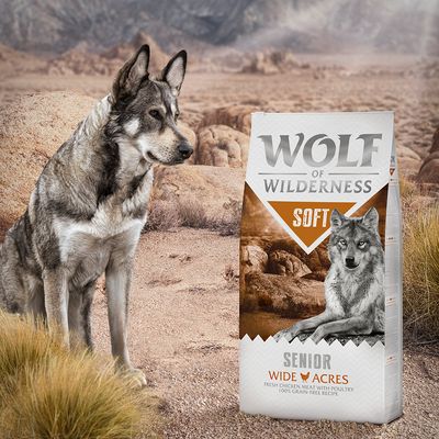 Wolf of Wilderness Senior Soft 'Wide Acres' - Pollo