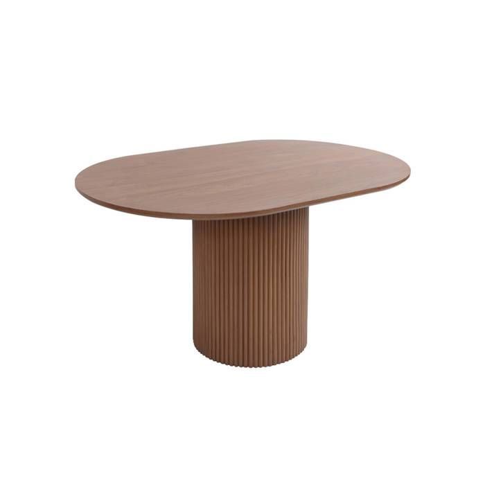 Mesa de centro retangular FARO com decoração em madeira entalhada.